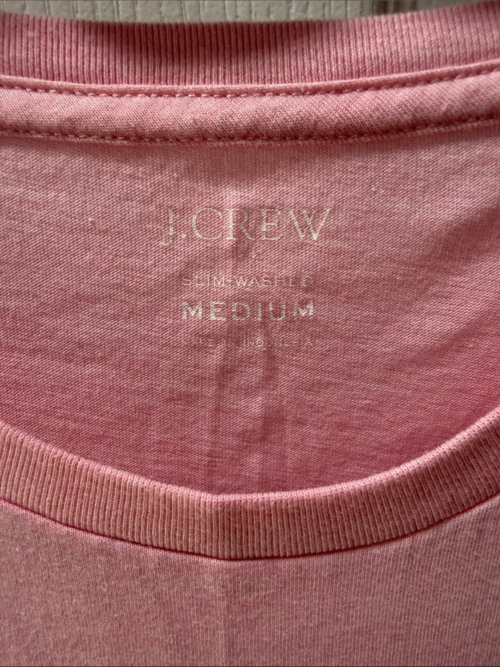 J. Crew Pink Short-Sleeve Pocket Tee Men’s Medium - Picture 2 of 5